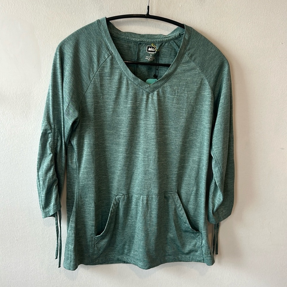 REI green long sleeve top small #1201
